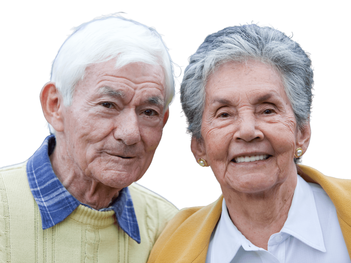 A smiling couple in their seventies, one of the many couples a Medicare Frontier agent talks with every day